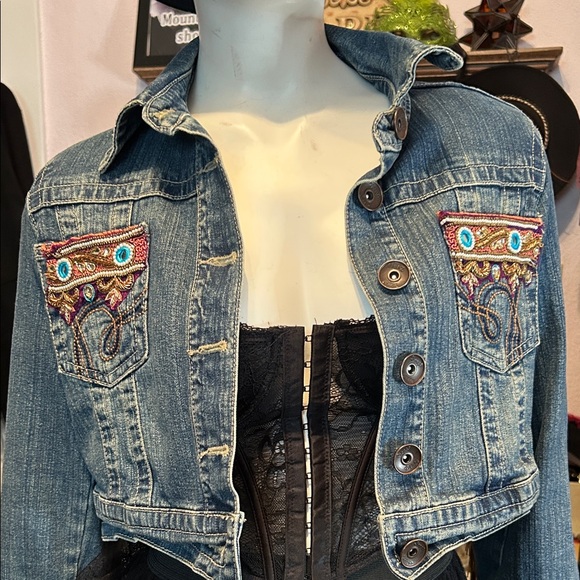 Handcrafted  Up cycled Coldplay jacket - Picture 3 of 13